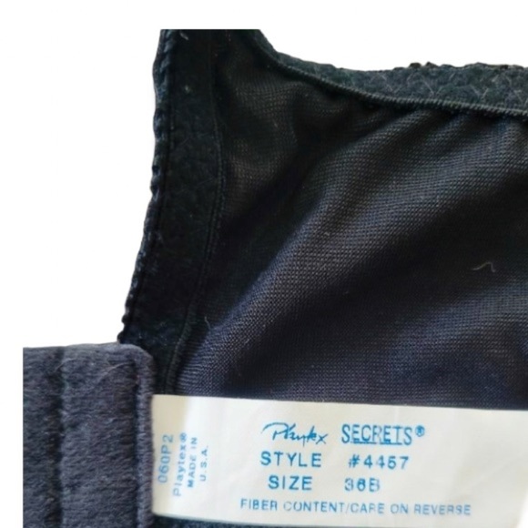 Playtex Secret black lace bra 36B wireless - Picture 7 of 7